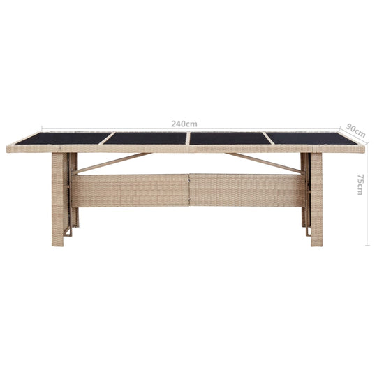 طقم طعام خارجي مكون من 9 قطع مع وسائد بولي راتان