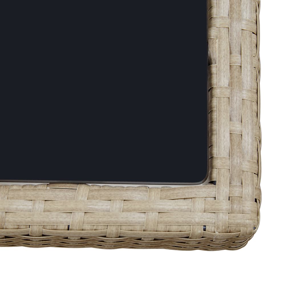 طقم طعام خارجي مكون من 9 قطع مع وسائد بولي راتان