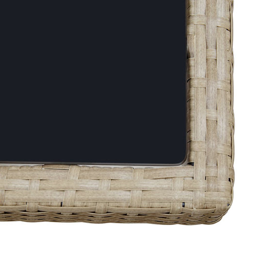 طقم طعام خارجي مكون من 9 قطع مع وسائد بولي راتان