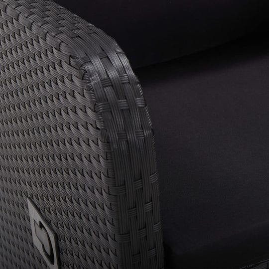 3 Piece Bistro Set with Cushions Poly Rattan