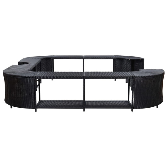 Square Spa Surround Black 268 x 268 x 55 cm Poly Rattan , Home & Garden -> Pool & Spa -> Pool & Spa Accessories , Home & Garden -,Modern Design,new-305021,Pool & Spa -,Pool & Spa Accessories,square