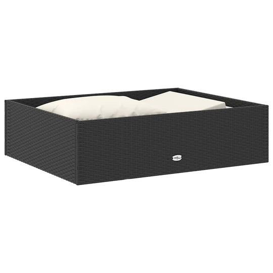 2 Piece Garden Lounge Set with Cushions Poly Rattan