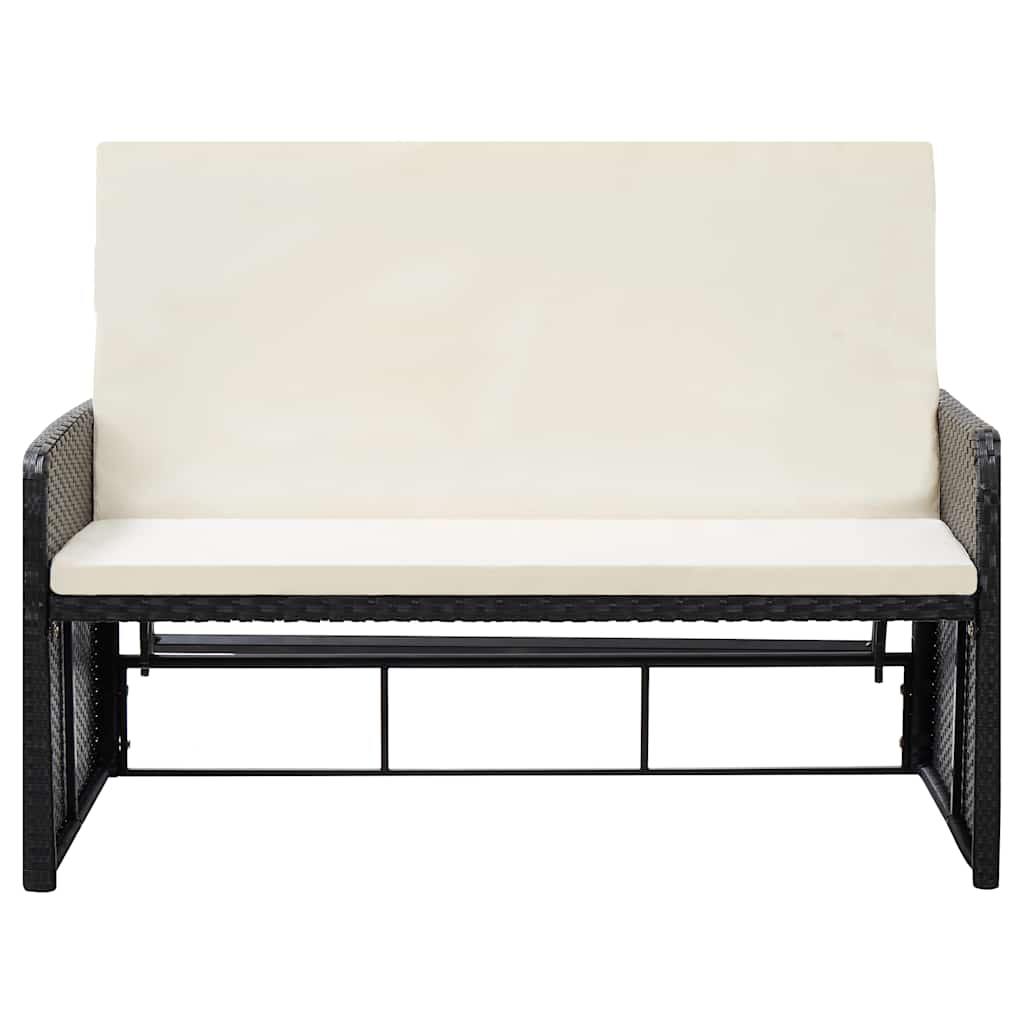 2 Piece Garden Lounge Set with Cushions Poly Rattan