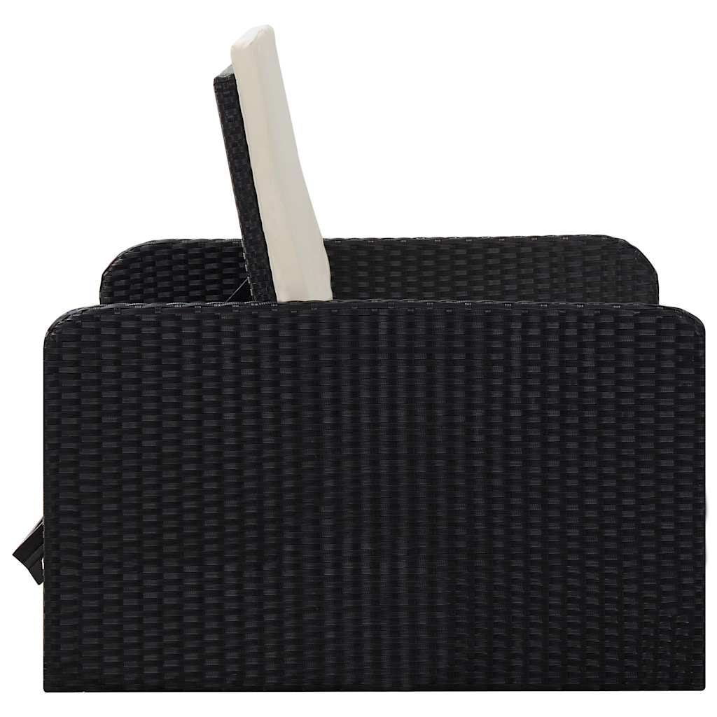 2 Piece Garden Lounge Set with Cushions Poly Rattan