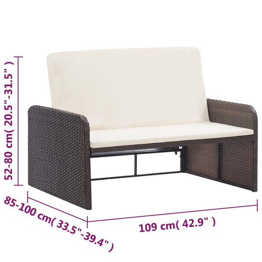 2 Piece Garden Lounge Set with Cushions Poly Rattan , Furniture -> Outdoor Furniture -> Outdoor Furniture Sets , Durable,eligant,Furniture -,Home & Garden -,Modern Design,new-305021,Outdoor Furniture -,Outdoor Furniture Sets,Wooden Furniture