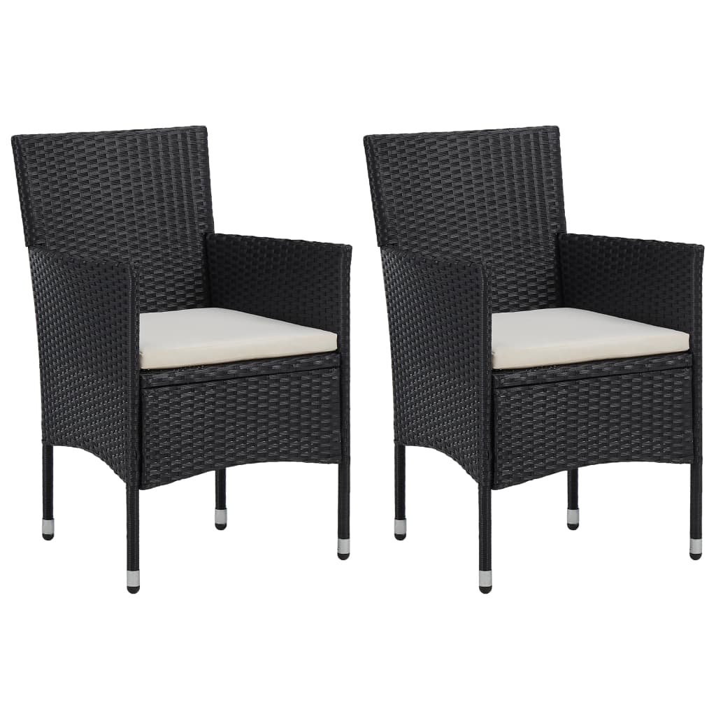 Garden Dining Chairs 2pcs Poly Rattan , Garden Chairs , Chairs -,Furniture -,garden decor,Luxury Furniture,Modern Design,new-305021,Outdoor Chairs,Outdoor Furniture -,Outdoor Seating -,poly rattan,set of 2,Weather-resistant