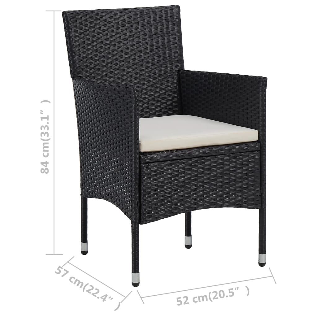 Garden Dining Chairs 2pcs Poly Rattan , Garden Chairs , Chairs -,Furniture -,garden decor,Luxury Furniture,Modern Design,new-305021,Outdoor Chairs,Outdoor Furniture -,Outdoor Seating -,poly rattan,set of 2,Weather-resistant