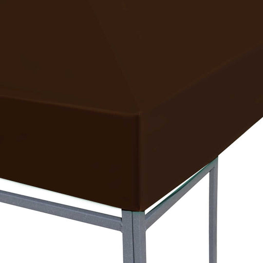 Brown gazebo top cover with strong corners, perfect for outdoor furniture protection in sun or rain.