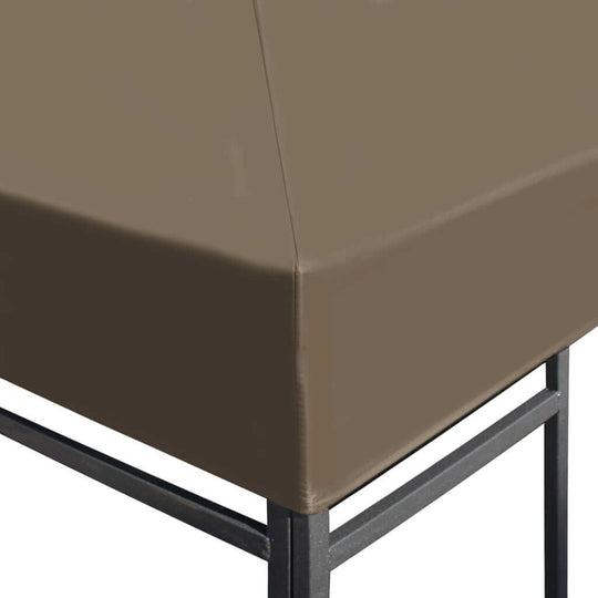 Gazebo top cover in taupe color, showing durable waterproof fabric, designed for outdoor furniture protection.