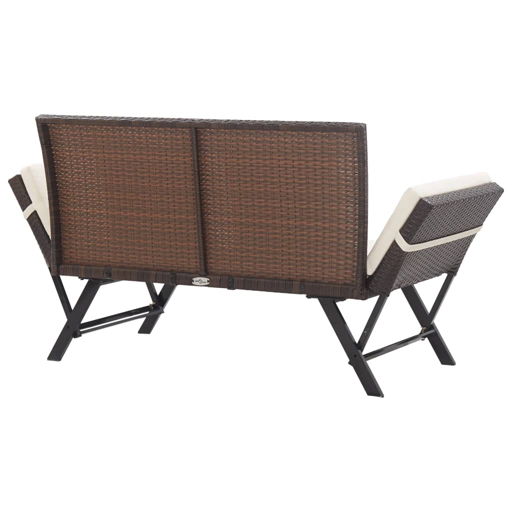 Garden Bench with Cushions 176 cm Poly Rattan , Furniture -> Outdoor Furniture -> Outdoor Seating -> Outdoor Benches