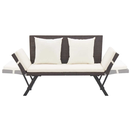 Garden Bench with Cushions 176 cm Poly Rattan , Furniture -> Outdoor Furniture -> Outdoor Seating -> Outdoor Benches