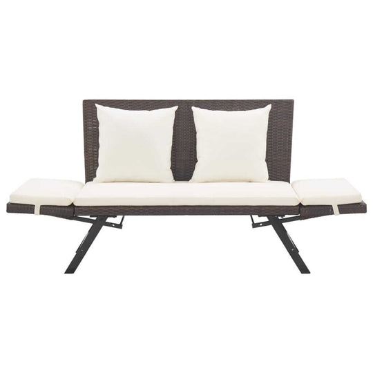 Garden Bench with Cushions 176 cm Poly Rattan , Furniture -> Outdoor Furniture -> Outdoor Seating -> Outdoor Benches