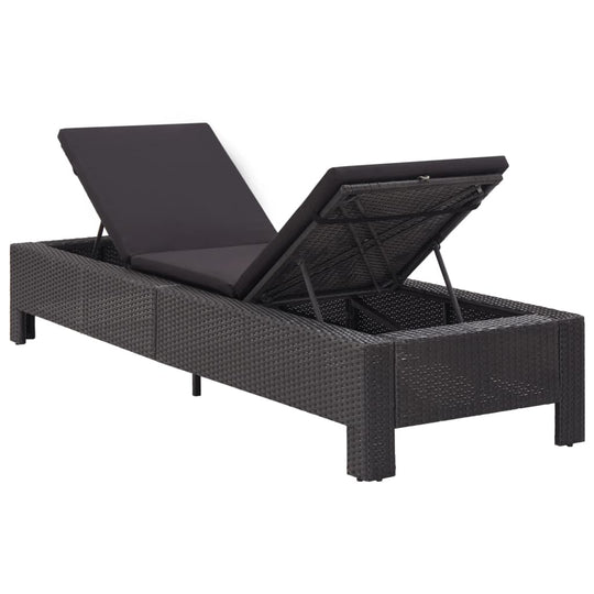 Sunbed with Cushion Poly Rattan , Outdoor Seating -> Sunloungers , Chairs -,Decor -,Durable,eligant,Furniture -,Home & Garden -,Home Decor,Modern Design,new-305021,Outdoor Furniture -,Outdoor Furniture Sets,Outdoor Seating -,Sunloungers,Wooden Furniture