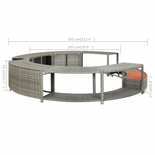 Hot Tub Surround  Poly Rattan
