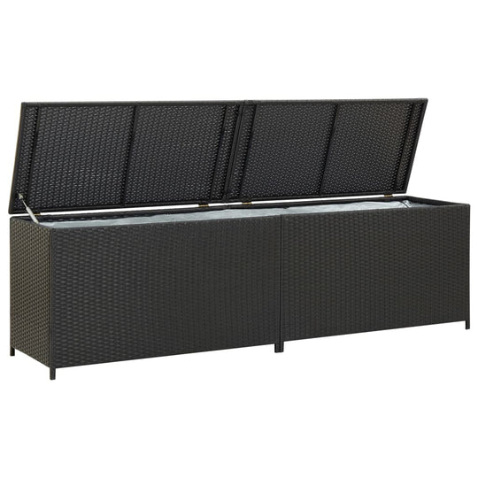 Garden Storage Box Poly Rattan 200x50x60 cm , Outdoor Storage Boxes