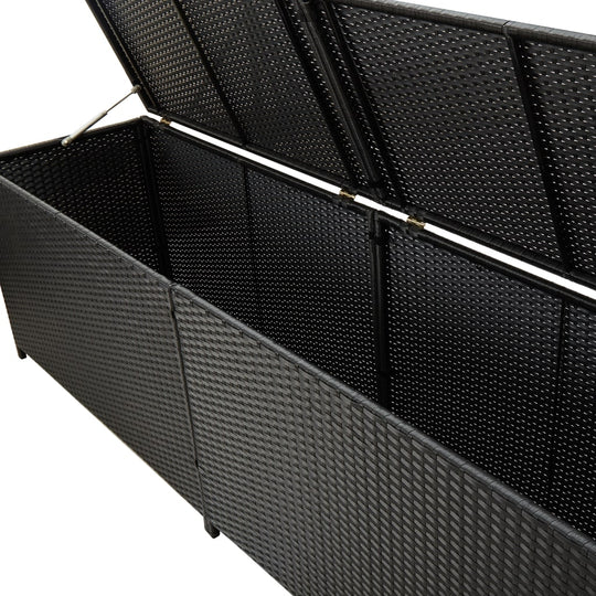 Garden Storage Box Poly Rattan 200x50x60 cm , Outdoor Storage Boxes