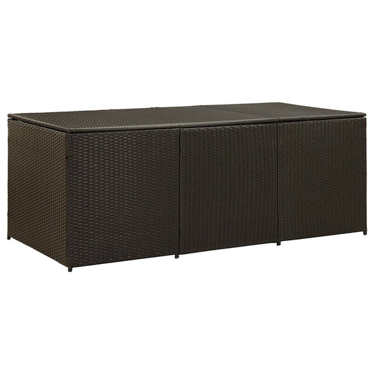 Garden Storage Box Poly Rattan 180x90x70 cm