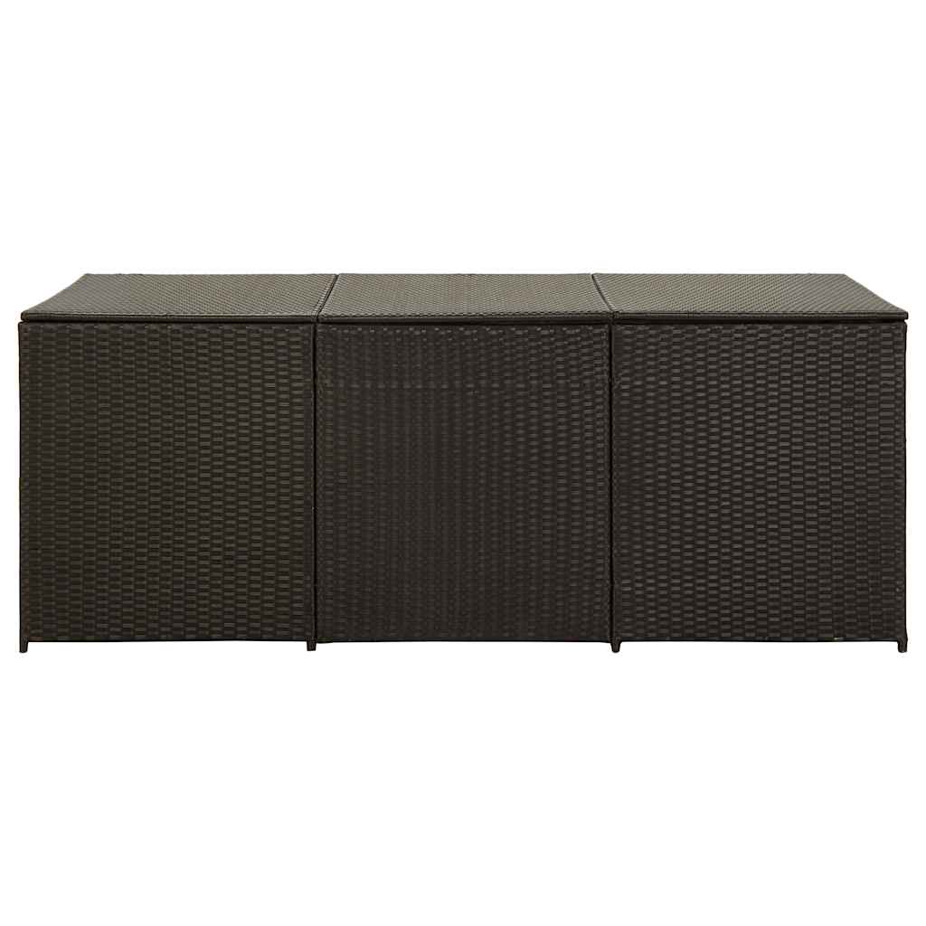 Garden Storage Box Poly Rattan 180x90x70 cm