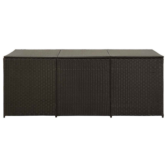 Garden Storage Box Poly Rattan 180x90x70 cm
