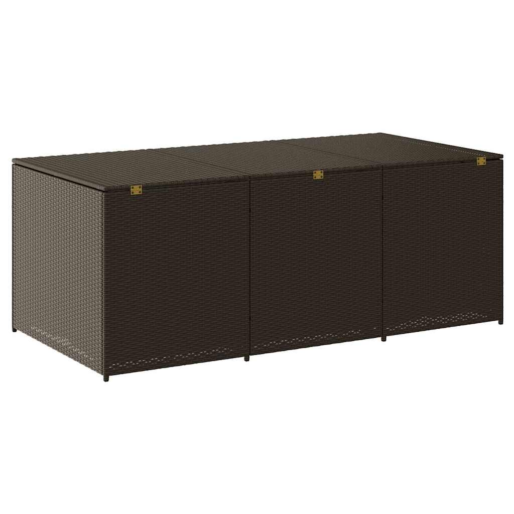 Garden Storage Box Poly Rattan 180x90x70 cm
