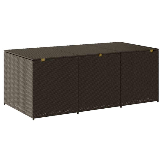 Garden Storage Box Poly Rattan 180x90x70 cm