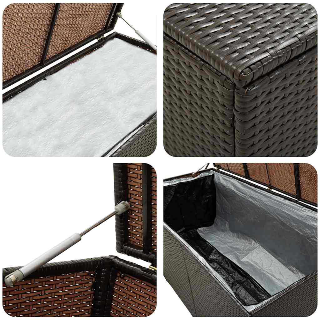 Garden Storage Box Poly Rattan 180x90x70 cm