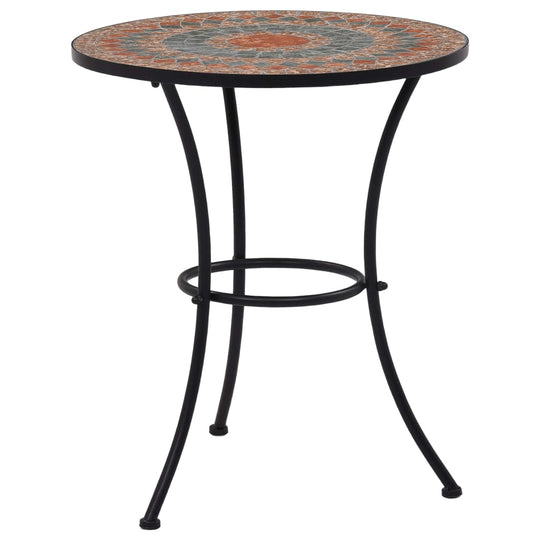 Mosaic Bistro Table /Grey 60cm Ceramic