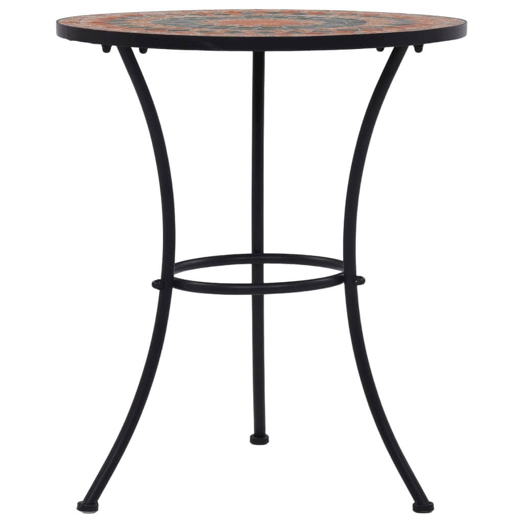 Mosaic Bistro Table /Grey 60cm Ceramic