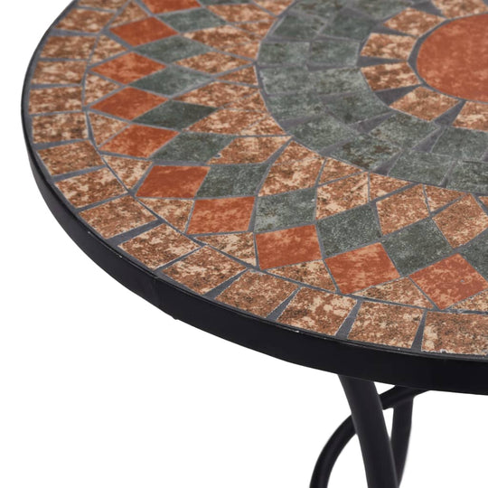 Mosaic Bistro Table /Grey 60cm Ceramic