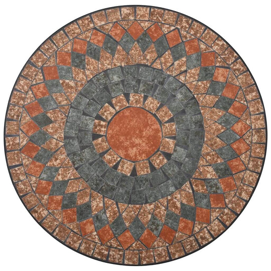 Mosaic Bistro Table /Grey 60cm Ceramic