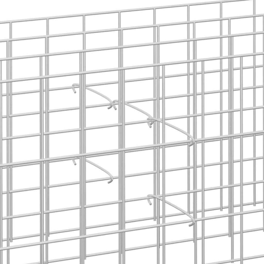 Gabion hooks made of galvanised steel, designed for stability and ease of assembly in gabion structures.