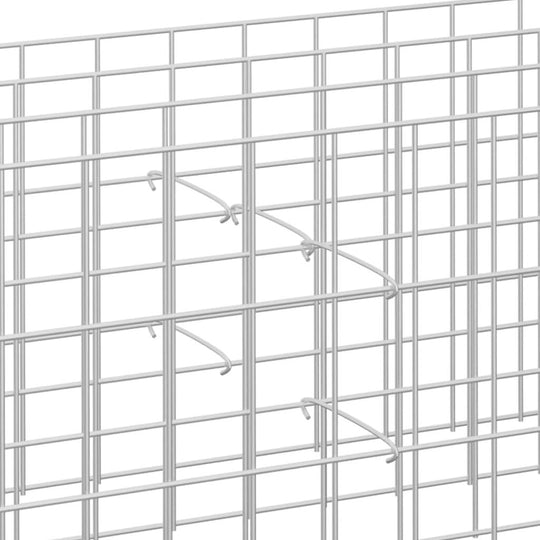 Gabion hooks made of galvanised steel, designed for stability and ease of assembly in gabion structures.