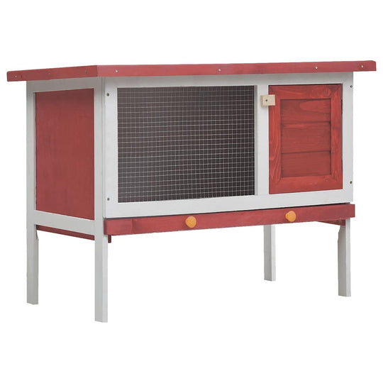 Outdoor Rabbit Hutch Layer Wood for small animals with iron wire mesh and cozy space for rabbits.