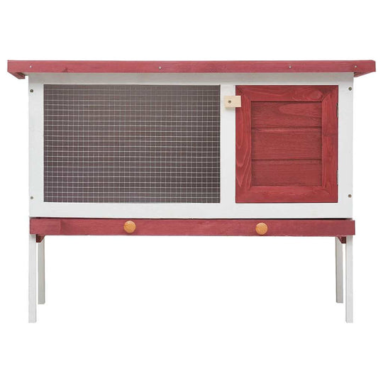Outdoor Rabbit Hutch Layer Wood with a sturdy design for small animals, featuring mesh panels for safety and ventilation.