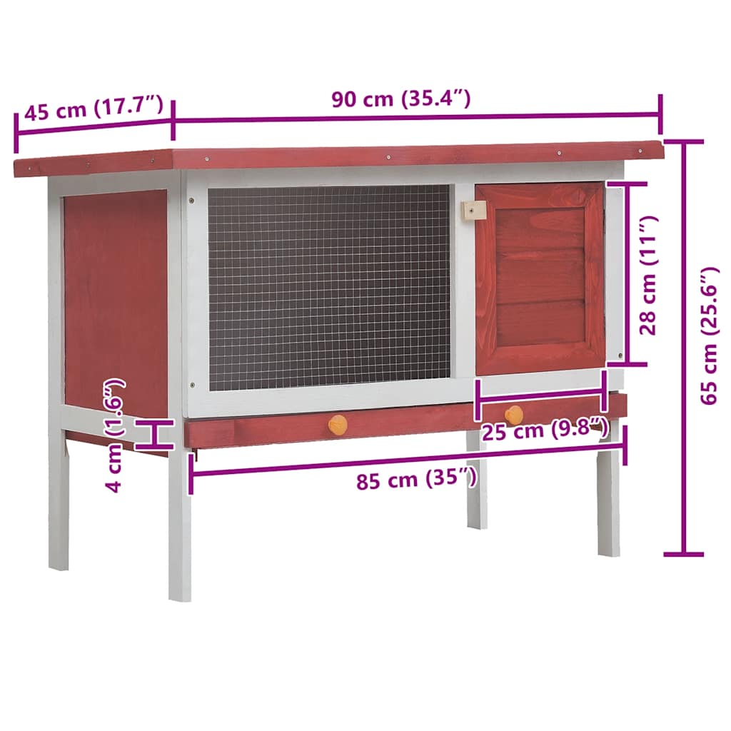 Dimensions of Outdoor Rabbit Hutch Layer Wood with wire mesh and wooden structure