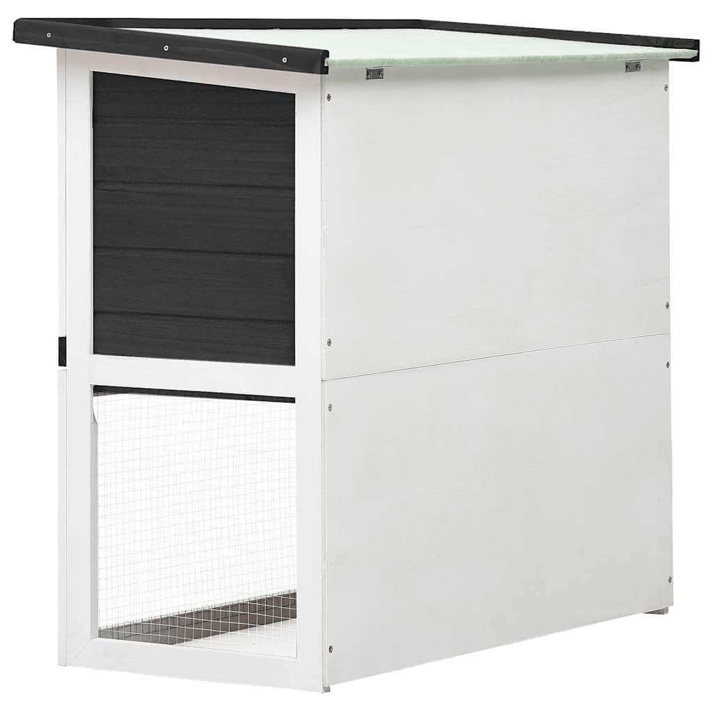 Outdoor Rabbit Hutch  Door  Wood for small animals with spacious design and iron wire mesh.