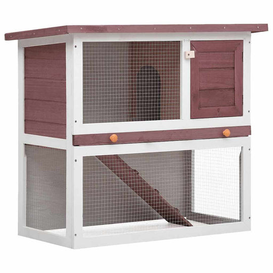 Outdoor Rabbit Hutch Door Wood with iron wire mesh for pets