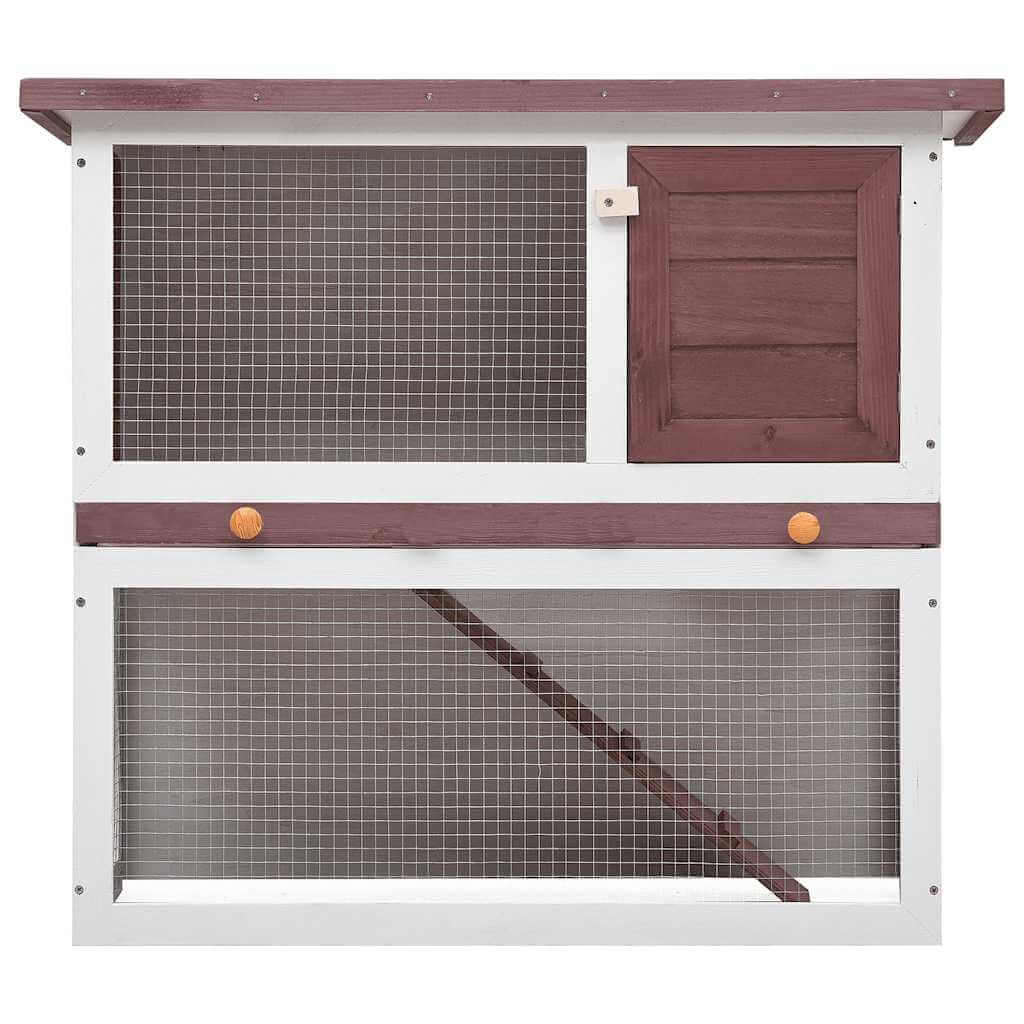 Outdoor Rabbit Hutch Door Wood with iron wire mesh for small animals.
