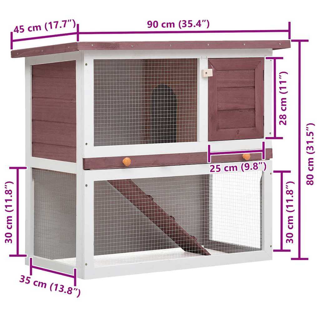 Outdoor Rabbit Hutch Door Wood with iron mesh and ample space for small pets.