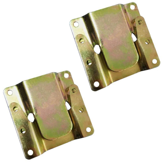 Metal wall brackets for mounting floating nightstands and outdoor furniture securely.