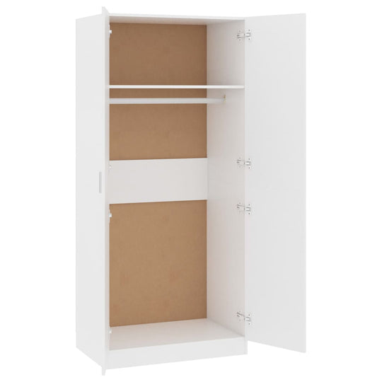 Wardrobe White 80x52x180 cm Engineered Wood