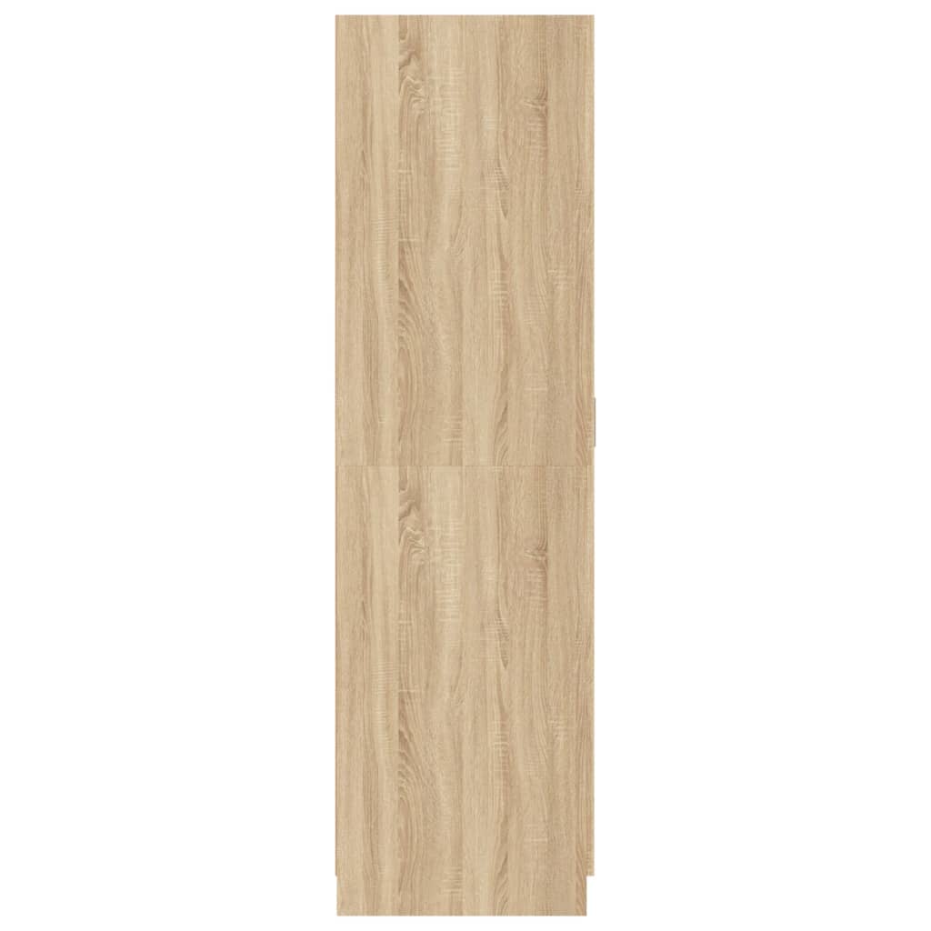Wardrobe Sonoma Oak 80x52x180 cm Engineered Wood shown in natural oak finish.