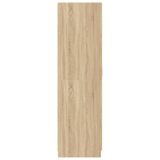 Wardrobe Sonoma Oak 80x52x180 cm Engineered Wood shown in natural oak finish.