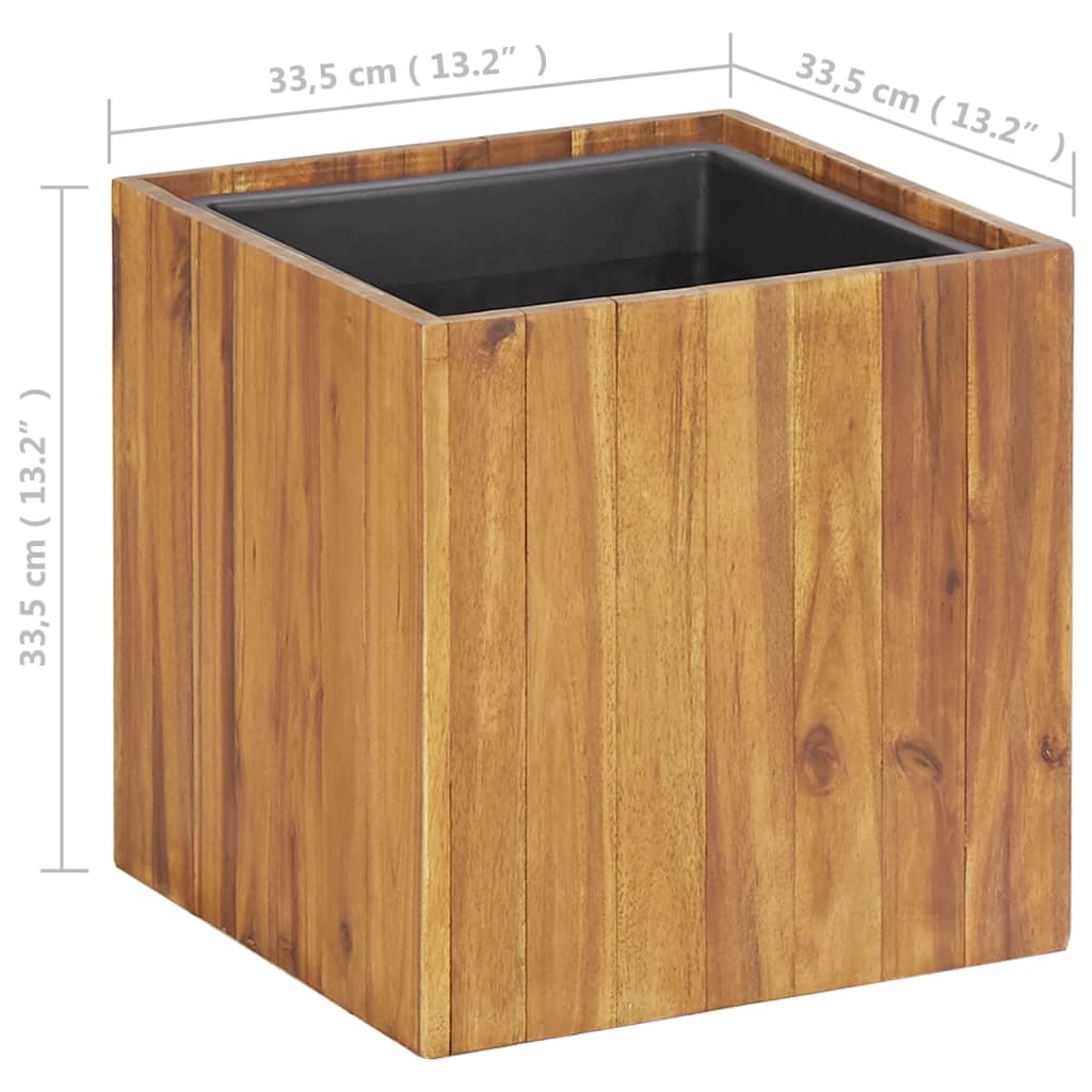 Garden Raised Bed Pot 33.5x33.5x33.5 cm Solid Acacia Wood . Home & Garden -> Lawn & Garden -> Gardening -> Pots & Planters