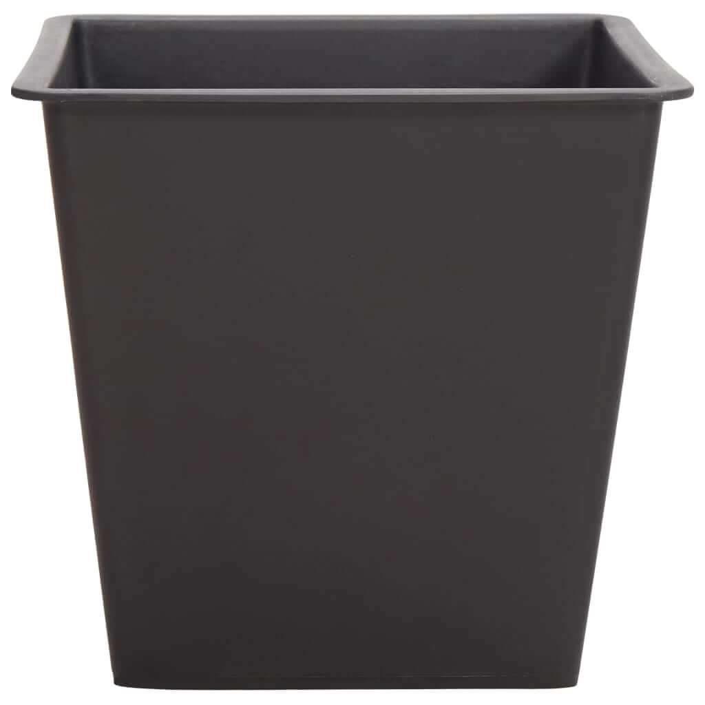 Simple black plastic planter pot suitable for indoor or outdoor gardening use, perfect for flowers and plants.