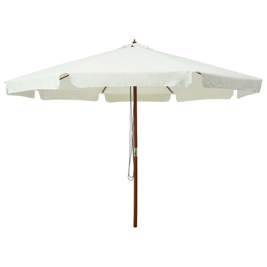 parasol furniture dubai with Wooden Pole 330 cm Sand