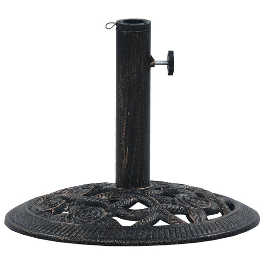 Umbrella Base Black and Bronze 9 kg 40 cm Cast Iron