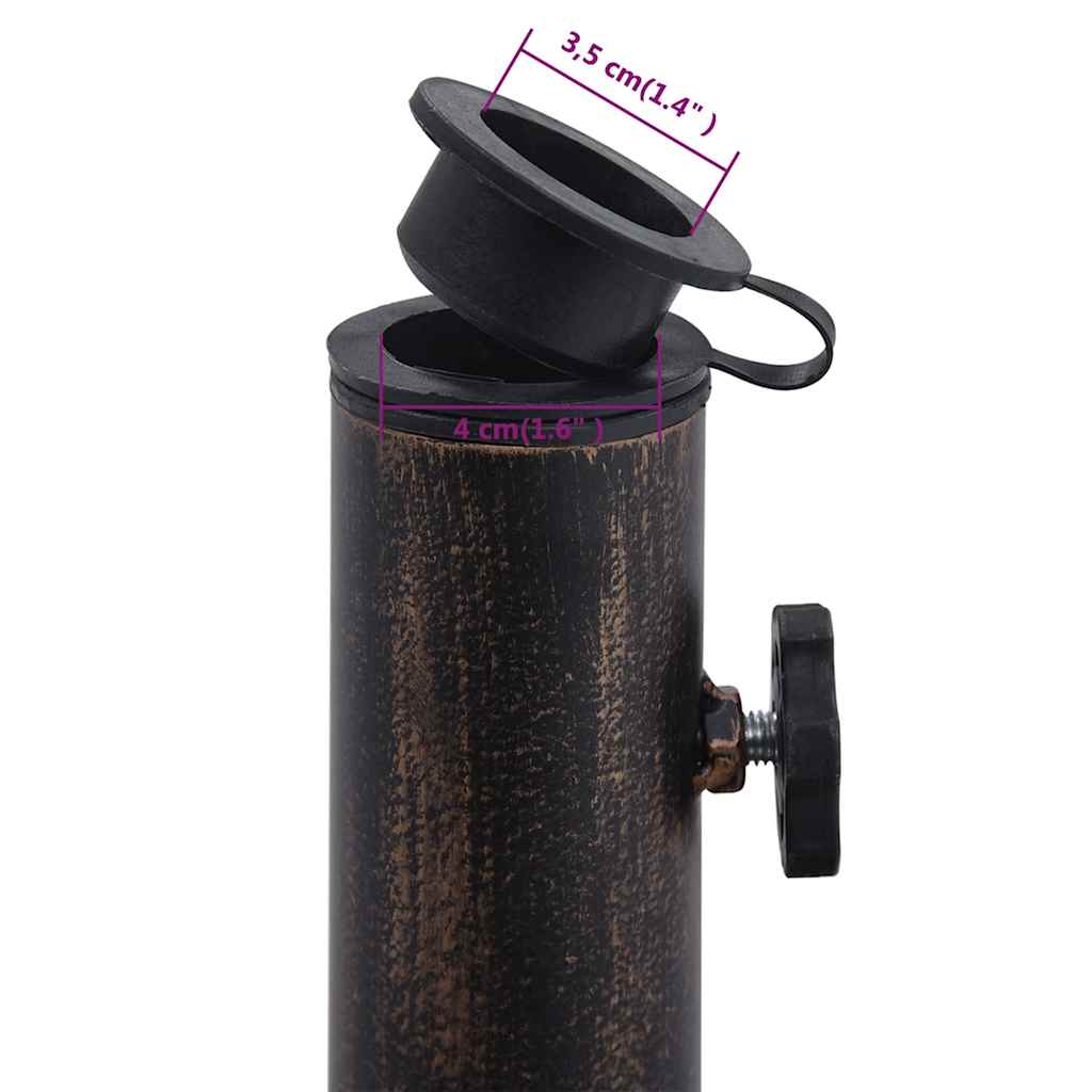 VidaXL Umbrella Base Black and Bronze 9 kg 40 cm Cast Iron