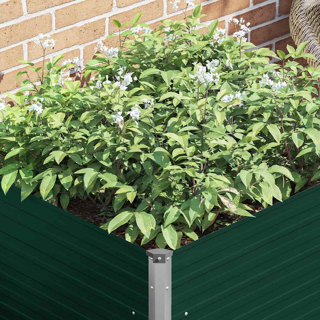 Raised Garden Bed 100x100x77 cm Galvanised Steel