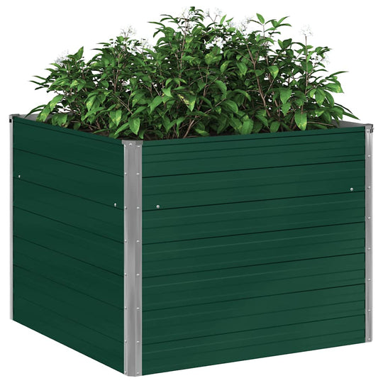 Raised Garden Bed 100x100x77 cm Galvanised Steel